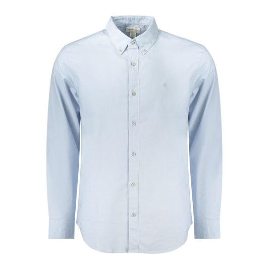 Calvin Klein Light Blue Cotton Men Shirt Calvin Klein Light Gray