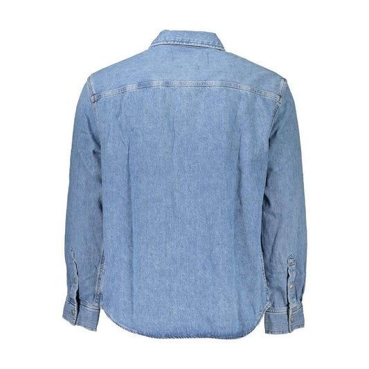 Calvin Klein Light Blue Cotton Men Shirt