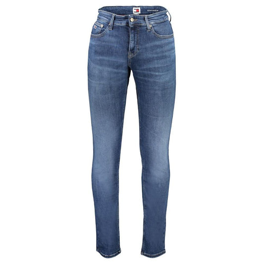 Tommy Hilfiger Blue Scanton Slim Jeans with 5 pockets, washed effect, button and zip, logo embroidery.