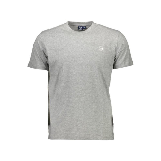 Sergio Tacchini Gray Cotton Men T-Shirt