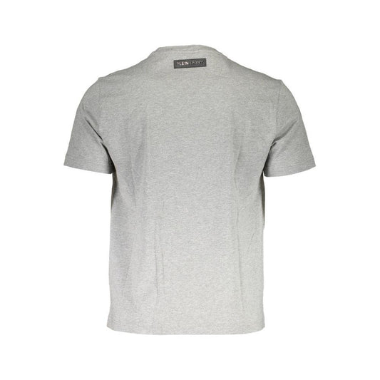 Plein Sport Gray Cotton Men T-Shirt