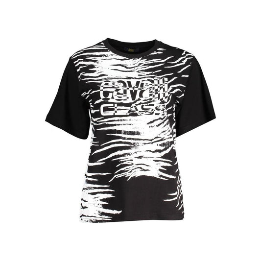 Cavalli Class Black Cotton Women T-Shirt