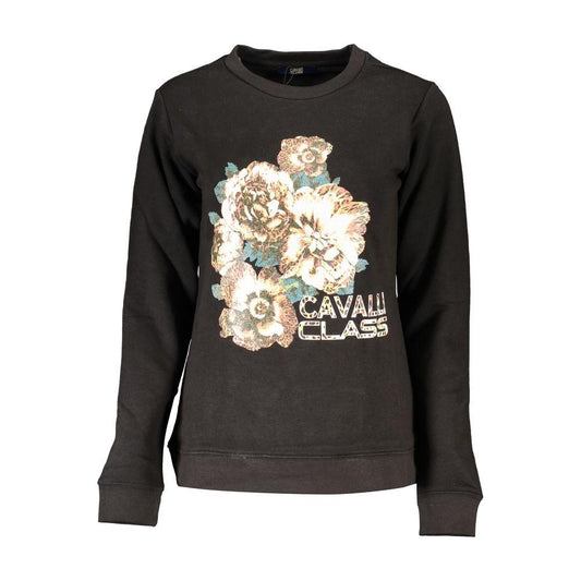 Cavalli Class Black Cotton Sweater