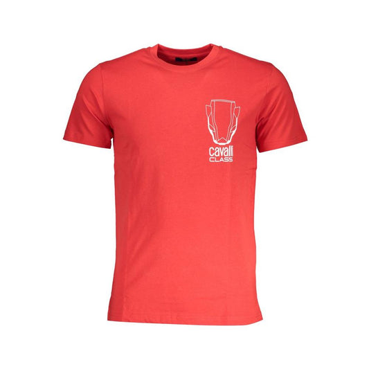 Cavalli Class Red Cotton T-Shirt