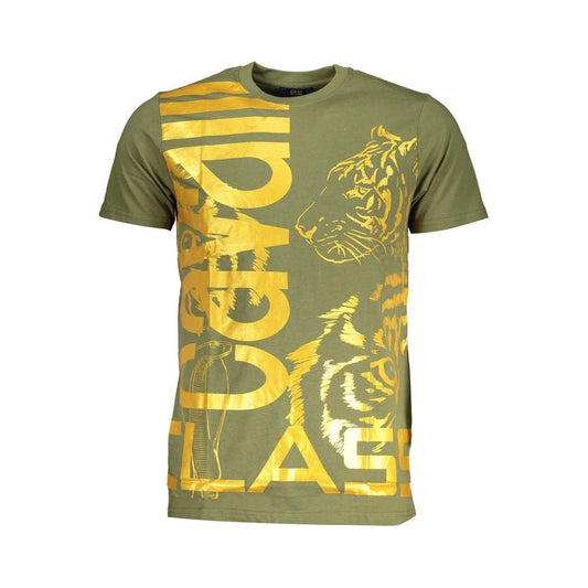 Cavalli Class Green Cotton T-Shirt