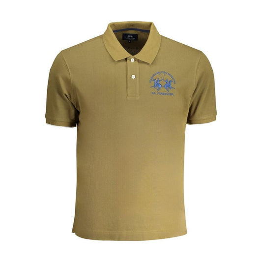 La Martina Green Cotton Polo Shirt