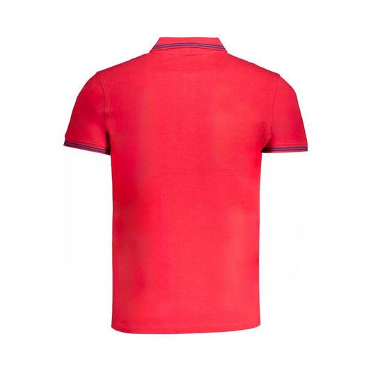 Cavalli Class Red Cotton Polo Shirt