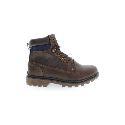 U.S. POLO ASSN. Brown Polyester Men Boot