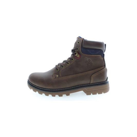U.S. POLO ASSN. Brown Polyester Men Boot