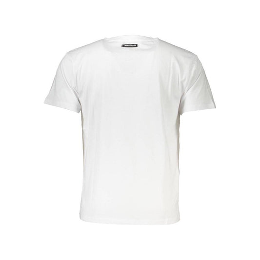 Cavalli Class White Cotton Men T-Shirt