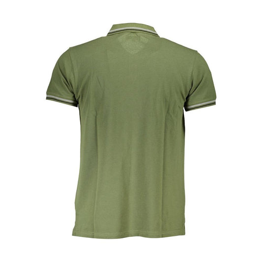 Cavalli Class Green Cotton Polo Shirt