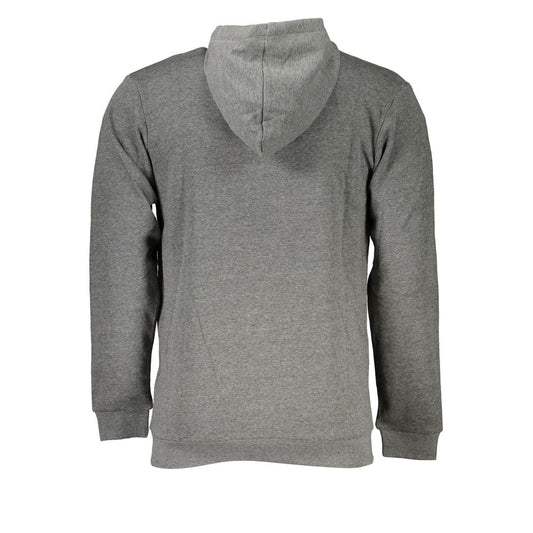 Sergio Tacchini Gray Cotton Men Hooded Sweater
