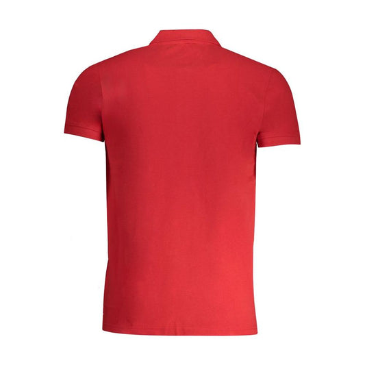 Cavalli Class Red Cotton Polo Shirt