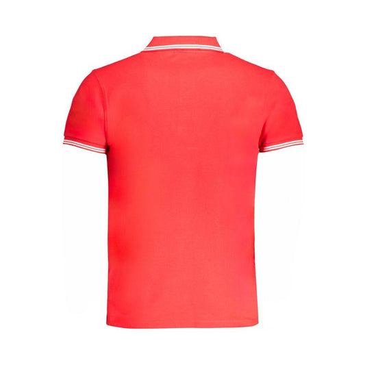 Cavalli Class Red Cotton Polo Shirt