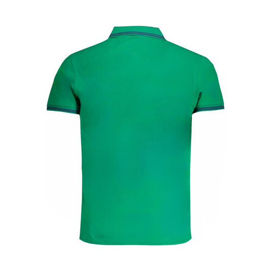 Cavalli Class Green Cotton Polo Shirt