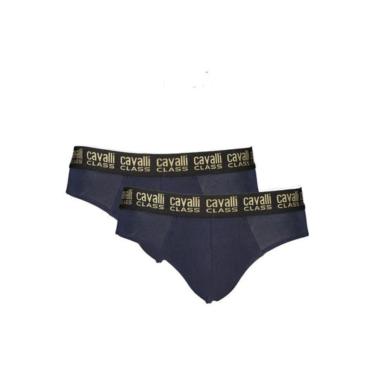 Cavalli Class Blue Cotton Mens Underwear