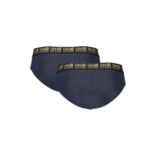 Cavalli Class Blue Cotton Mens Underwear