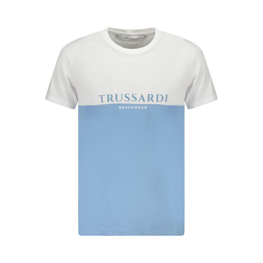 Trussardi Light Blue Cotton Men T-Shirt