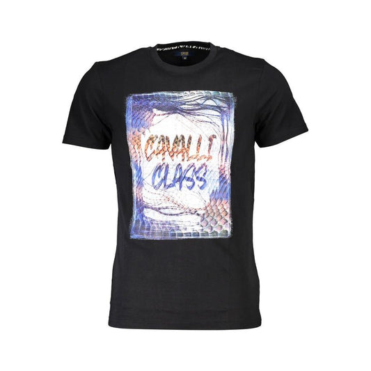 Cavalli Class Black Cotton T-Shirt
