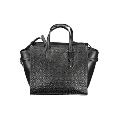 Calvin Klein Black Polyester Women Handbag with eco-friendly design and adjustable strap