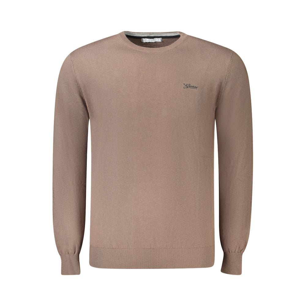 Guess Jeans Brown Cotton Men Sweater GU-35155-S