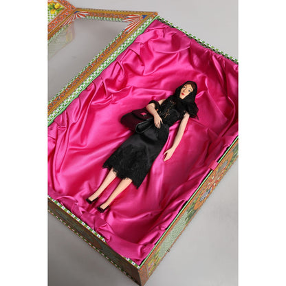 Dolce & Gabbana Black Dress Ceramic Porcelain Fashion Leather Sicily Dolls
