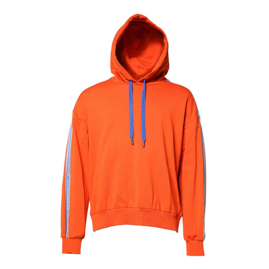Dolce & Gabbana Orange Cotton Hooded Men Sweatshirt Sweater TSH90272-50