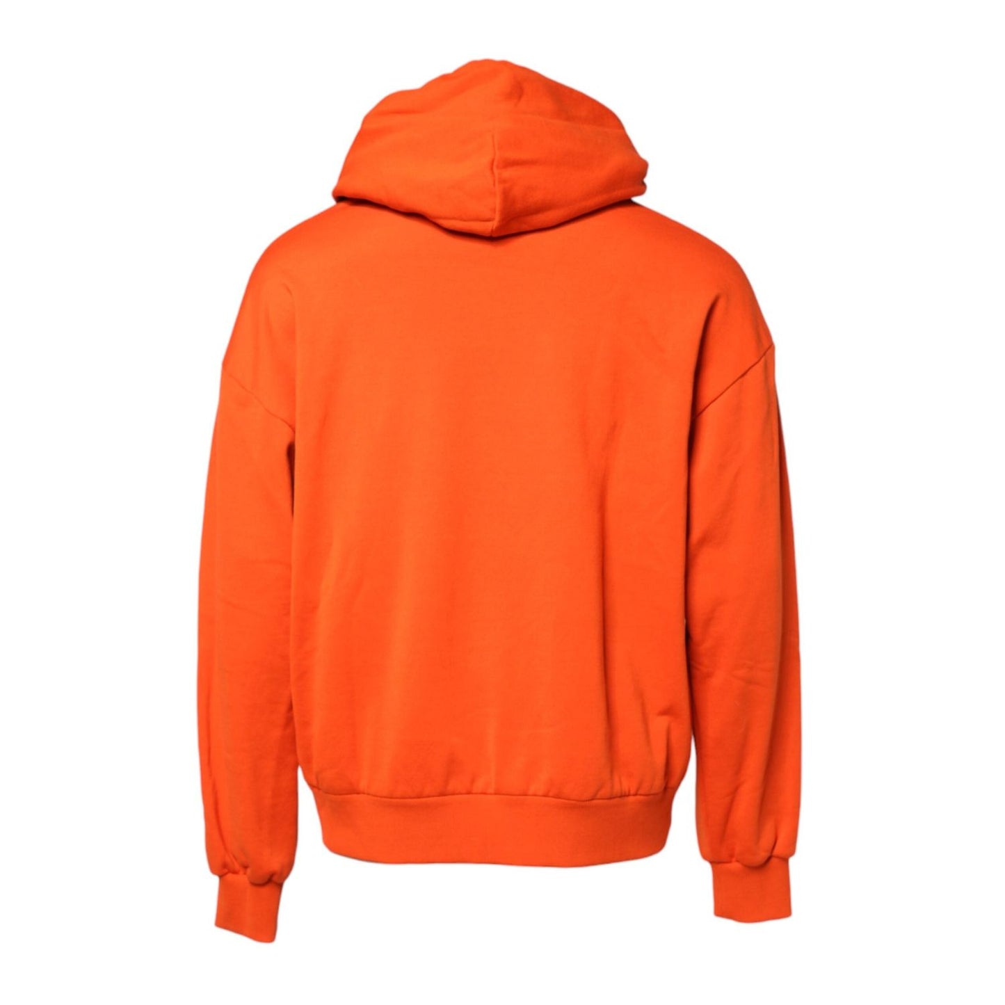 Dolce & Gabbana Orange Cotton Hooded Men Sweatshirt Sweater TSH90272-50