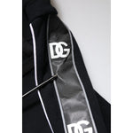 Dolce & Gabbana Black Cotton Logo Hooded Sweatshirt Sweater TSH90274-50