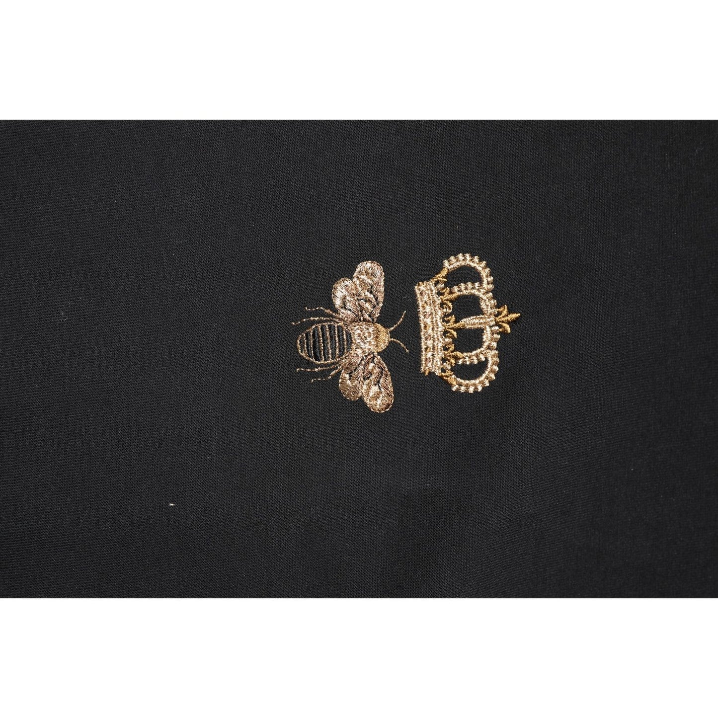Dolce & Gabbana Black Bee Crown Embroidery Hooded Sweater TSH90279-54