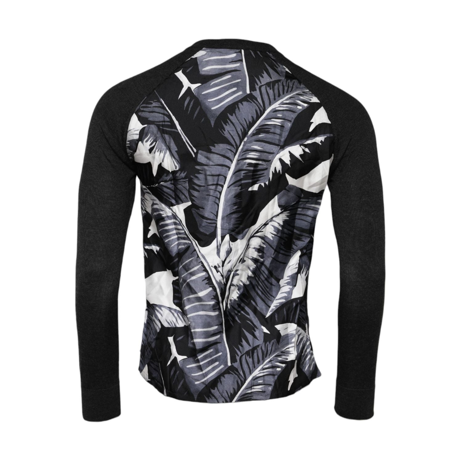Dolce & Gabbana Black Printed Knitted Men Pullover Sweater