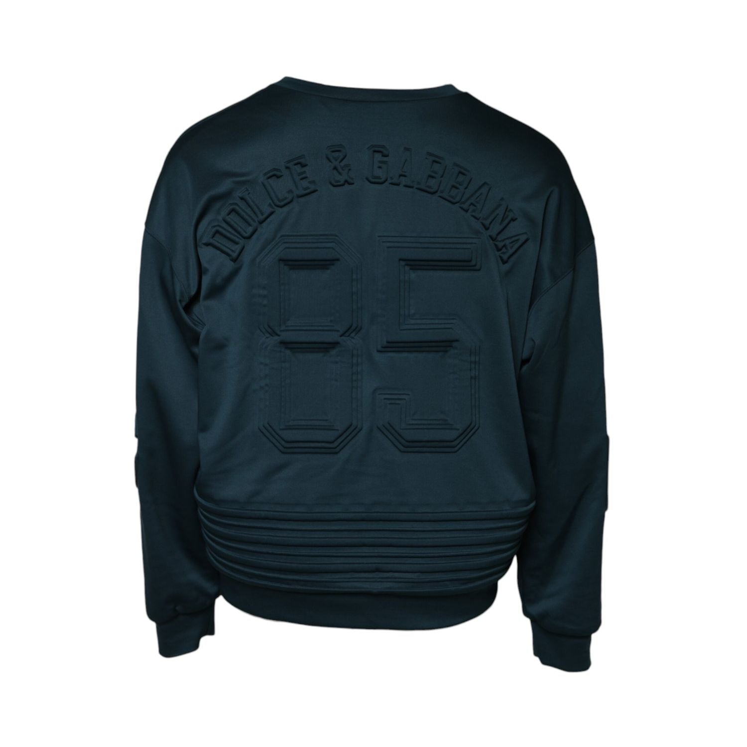 Dolce & Gabbana Dark Green Embossed Logo Pullover Sweater