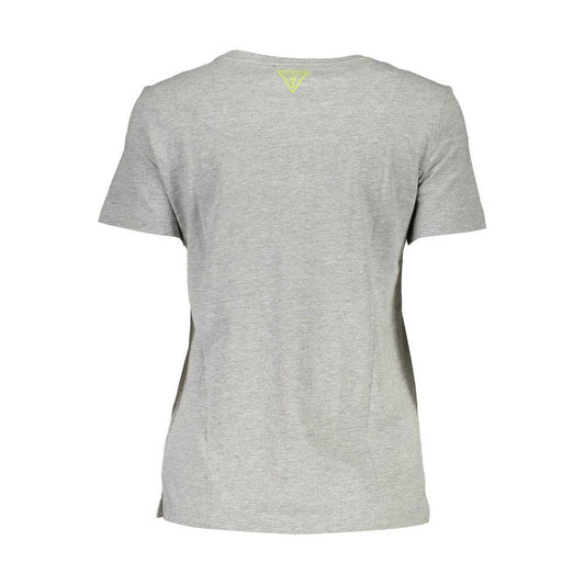 Guess Jeans Gray Cotton Unisex T-Shirt GU-949-XS