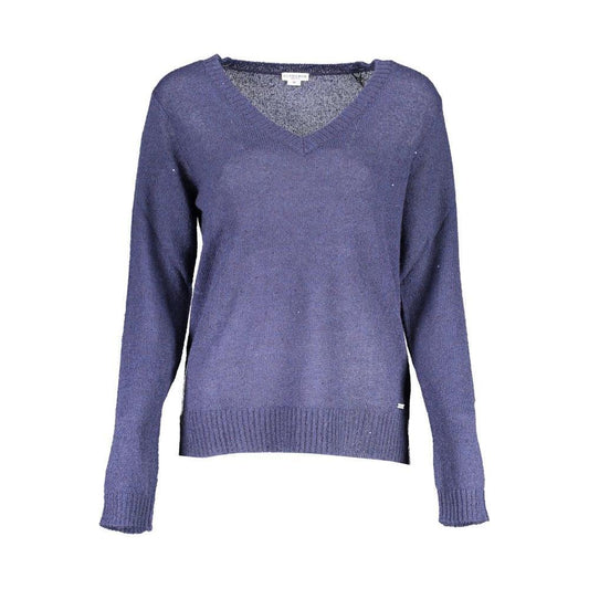 U.S. POLO ASSN. Blue Acrylic Women Sweater US-7032-M
