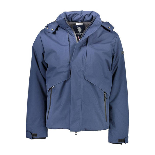 U.S. POLO ASSN. Blue Polyester Men Jacket US-9815-IT54 | XXL