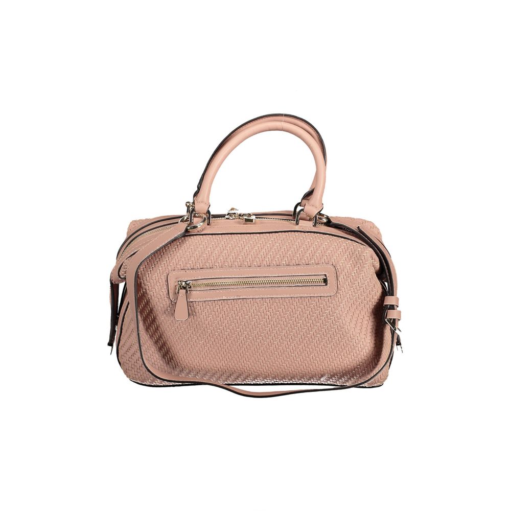 Front view with bag zipped and handles upright.