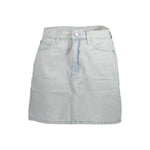 Calvin Klein Light Blue Cotton Women Skirt CA-18941-W25