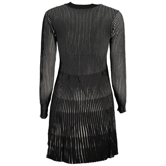 Desigual Elegant Long Sleeve High Neck Dress with Contrast