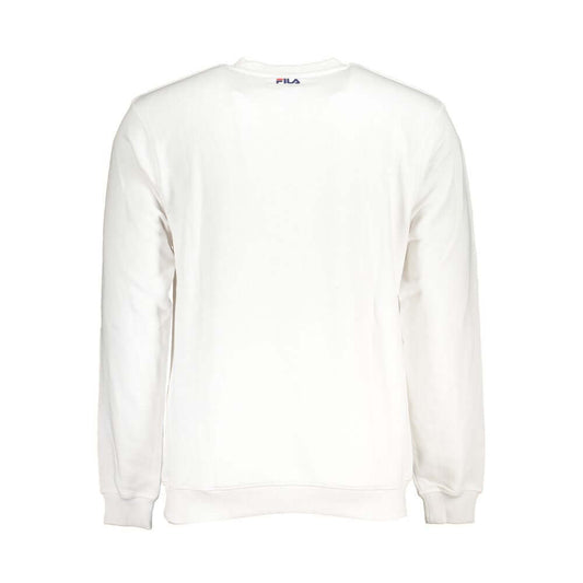 Fila Classic Crew Neck Fleece Sweatshirt in White FI-25803-XS