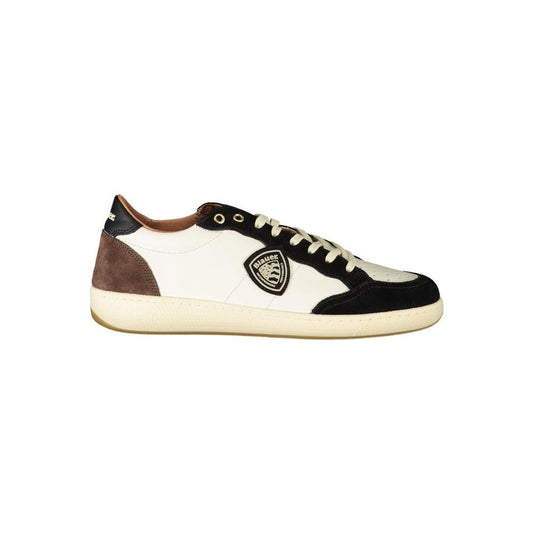 Blauer White Polyester Sneaker