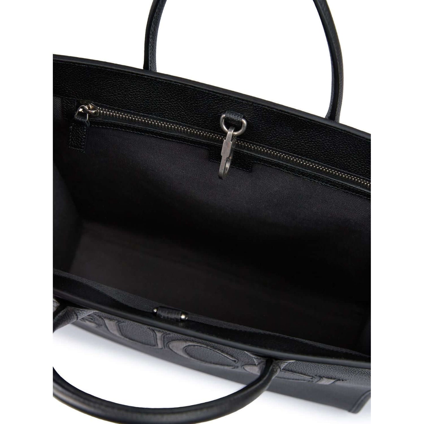 Gucci Black Leather Logo Medium Tote Bag 770975_AACXB_1049