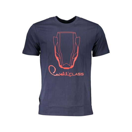 Cavalli Class Blue Cotton T-Shirt