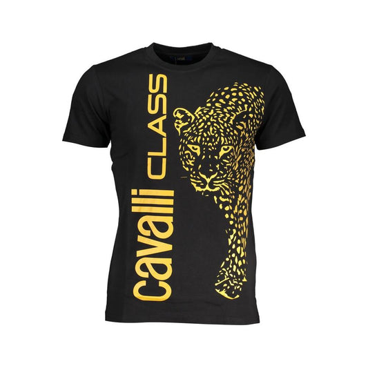 Cavalli Class Black Cotton T-Shirt