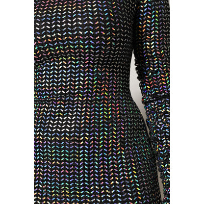 Dolce & Gabbana Black Embellished Nylon Bodycon Mini Dress