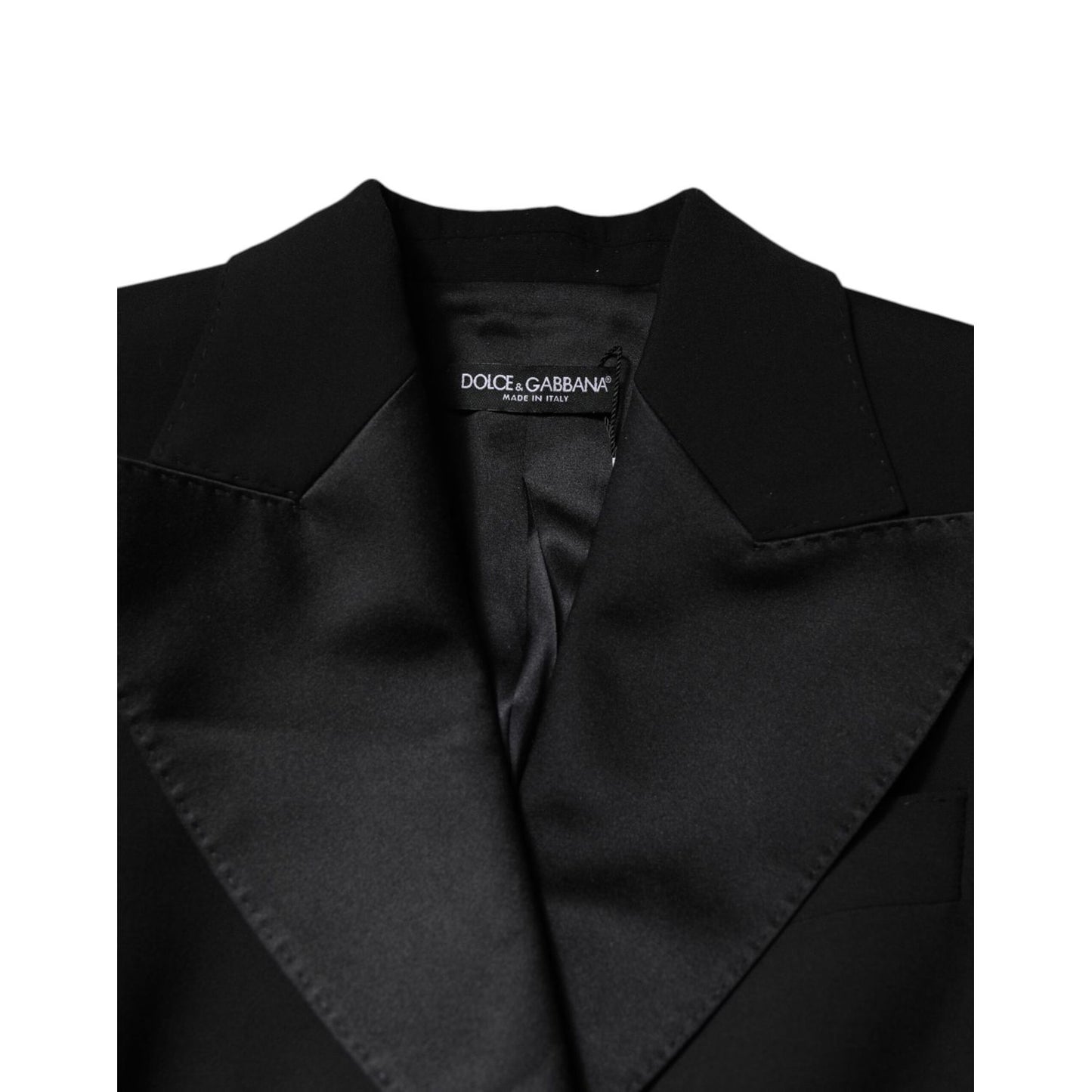 Dolce & Gabbana Black Wool Jumpsuit Dress Women Coat Jacket