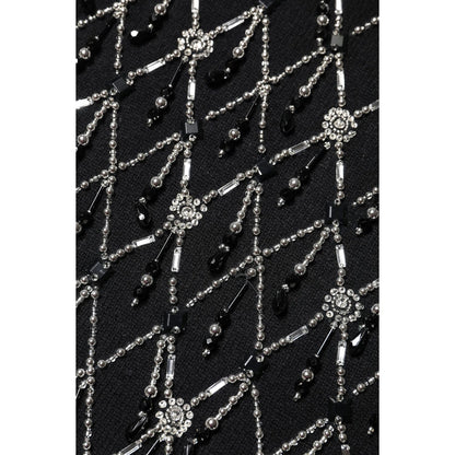 Dolce & Gabbana Black Cashmere Embellished Long Sleeves Top