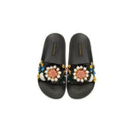 Dolce & Gabbana Black Cotton Sandal DO-15375-EU36/US6