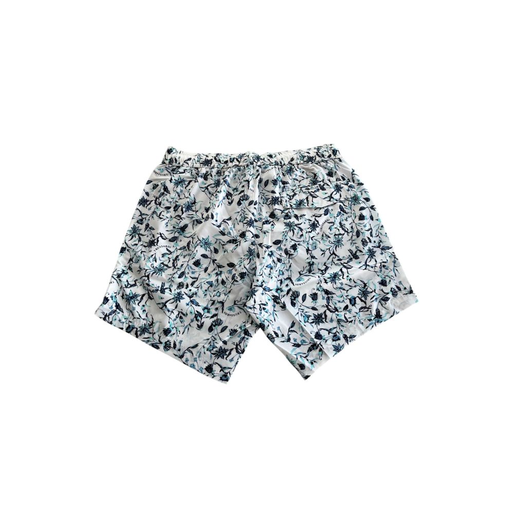 Trussardi Beachwear White Polyester Men's Swim Short