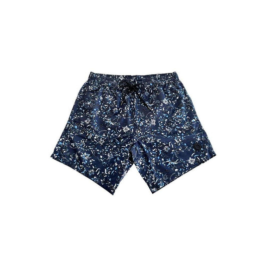 Trussardi Beachwear Blue Polyester Men Swim Shorts TR-24817-S