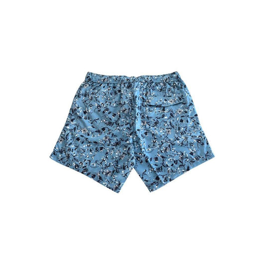 Trussardi Beachwear Light Blue Polyester Men Swim Short